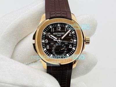 ZF Factory Swiss Replica Patek Philippe 5164A-001 Aquanaut Travel Time Watch Brown Dial